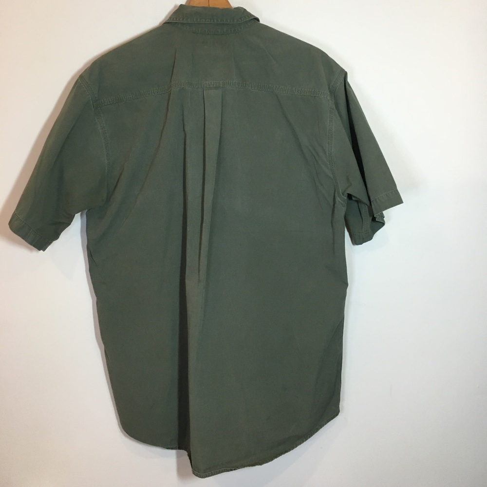 Carhartt mens short sleeve button down casual shirt size large tall 100% cotten - Picture 3 of 4